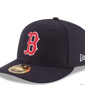 New Era Navy Cap with Red Embroidered Logo